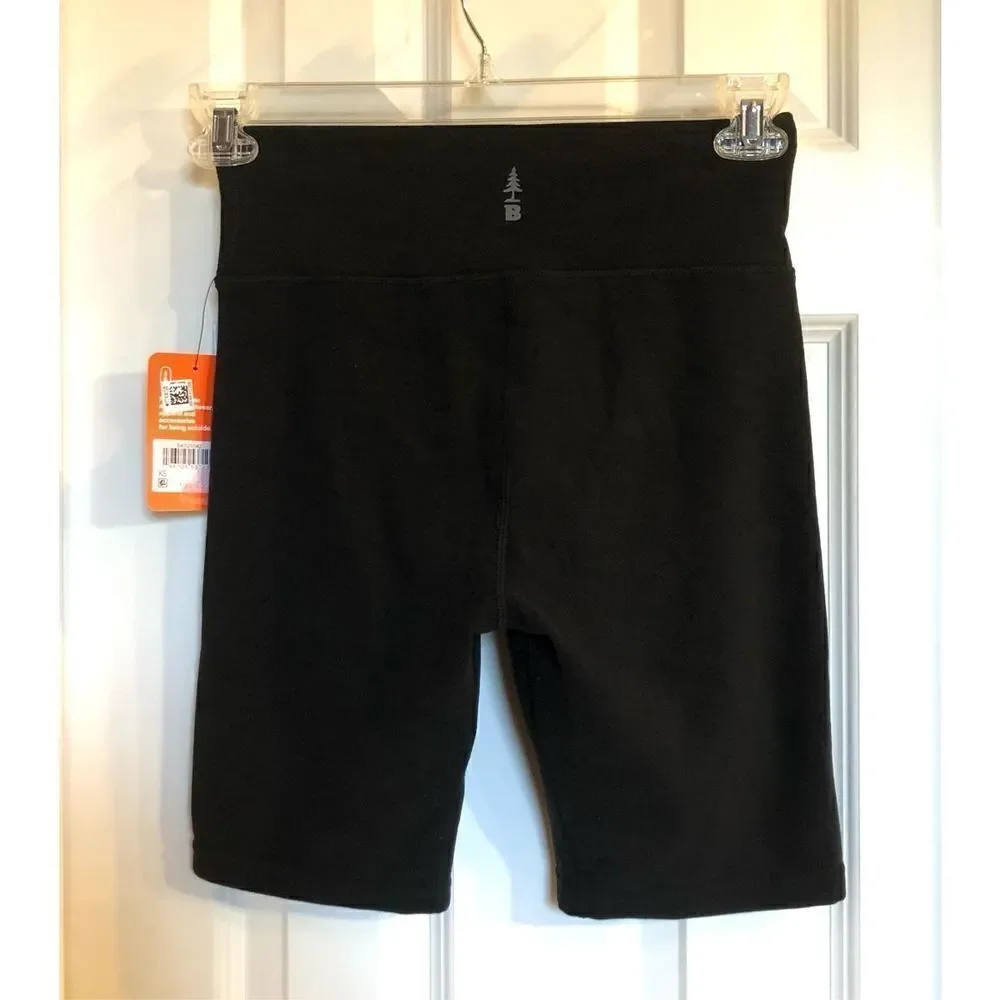 BASS OUTDOOR - L Sz XS Discovery Biker Shorts in Black w/Wicking Fabric. NWT!